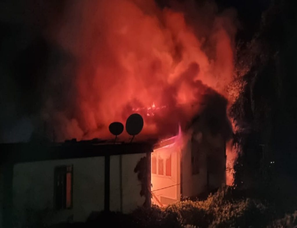 House partially gutted in fire incident