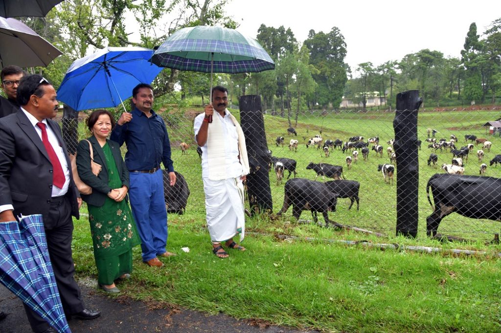 Dr. L. Murugan reviews projects under Department of Animal Husbandry & Dairying on day two of visit