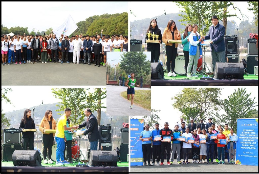 6.5 KM run organised as part of the Promotional Activities for Khelo India University Games 2024